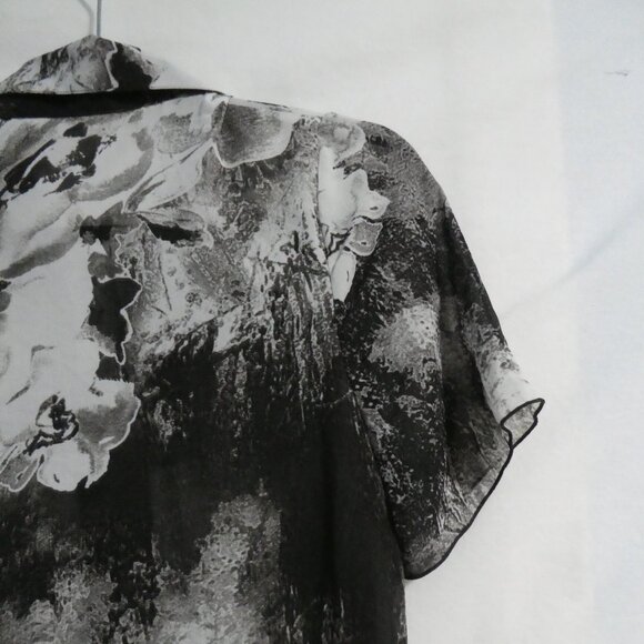 LAVENA FASHION | small | Sheer Button-Up Floral Front Long Shirt Dress | NWT - Picture 14 of 16